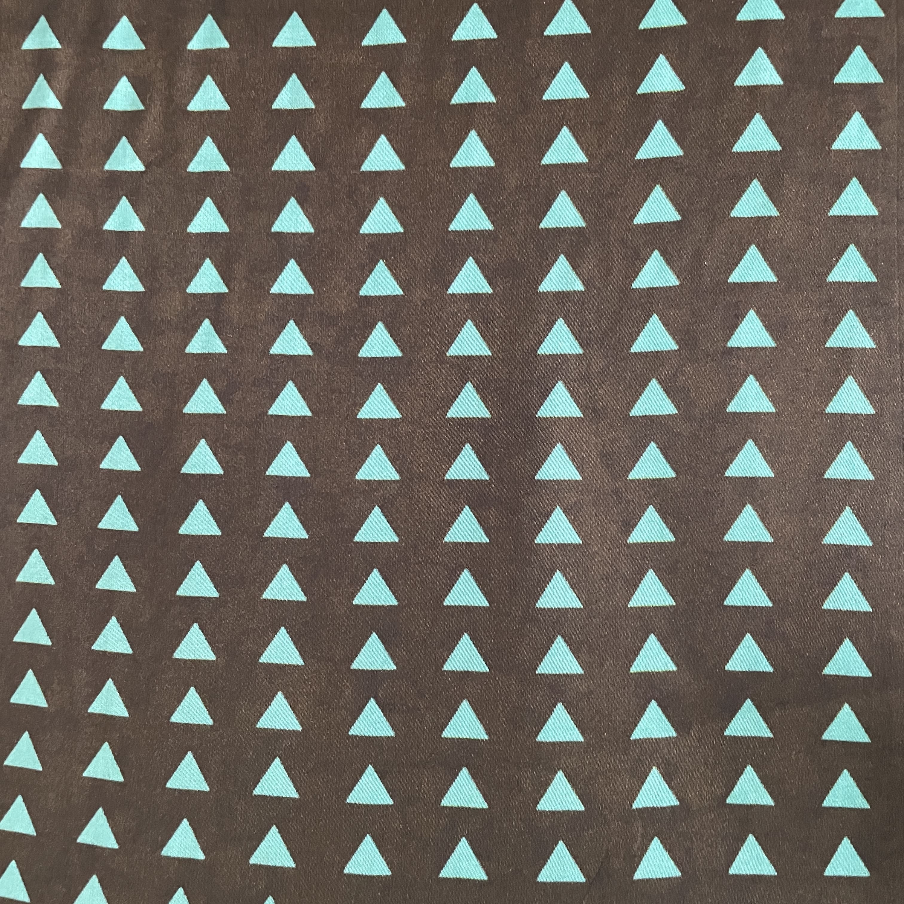 Green Geometrical Print Modal Satin Fabric 19967