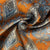 Orange Traditional Print Modal Satin Fabric 19972
