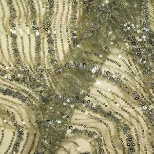 Military Green Cutdana Sequins Embroidery Net Fabric 2980 CF-19976