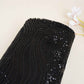 Black Sequins Embroidery Net Fabric 19982