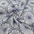 White & Purple Floral Thread Embroidery Cotton Fabric - TradeUNO