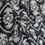 Black & White Floral Thread Embroidery Cotton Fabric - TradeUNO