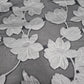 Black & Silver Floral Organza Jacquard Fabric