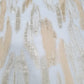Peach Pink With Gold Foil Organza Jacquard Fabric - TradeUNO