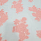 White & Pink Floral Organza Jacquard Fabric - TradeUNO