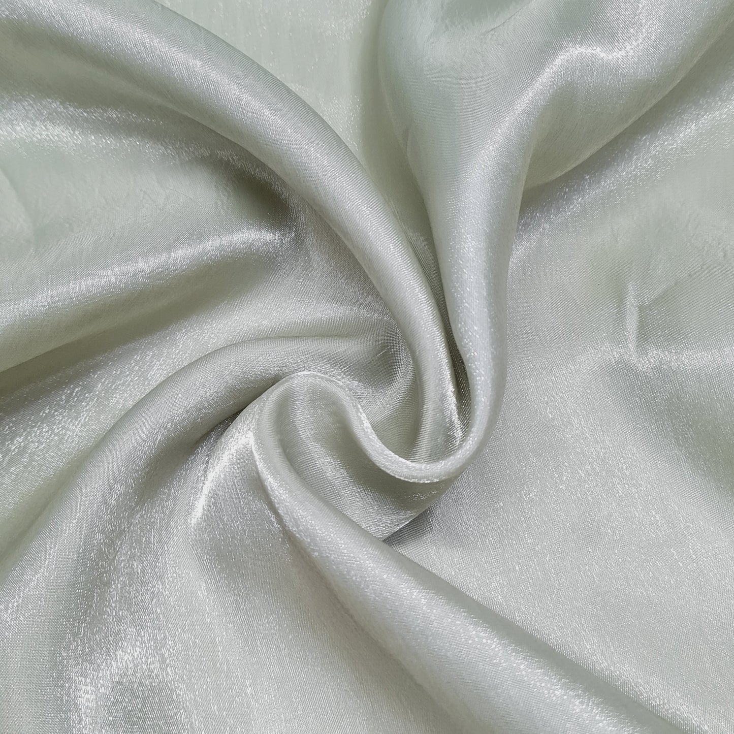 Moss Green Solid Satin Organza Fabric - TradeUNO