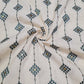 Off White & Teal Green Geometerical Sequence Embroidery - TradeUNO