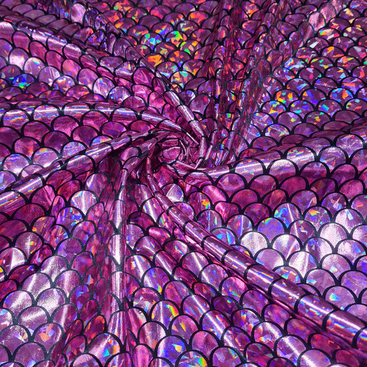Pink Geometerical Imported Knit Fabric