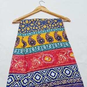 Mutlicolor Traditional Pearl &  Mirror Work Silk Dupatta - TradeUNO