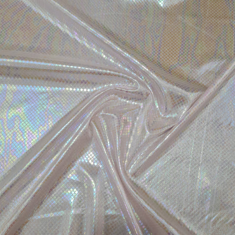 Light Pink Geometerical 3D Rainbow With Lurex Knit Lycra Fabric - TradeUNO