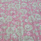 Pink White Thread Embroidery Imported Organza Chiffon Fabric - TradeUNO