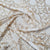 Off White & Gold Sequence Embroidery Chinnon Fabric - TradeUNO