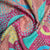 multicolor traditional print sequence embroidery linen fabric 2