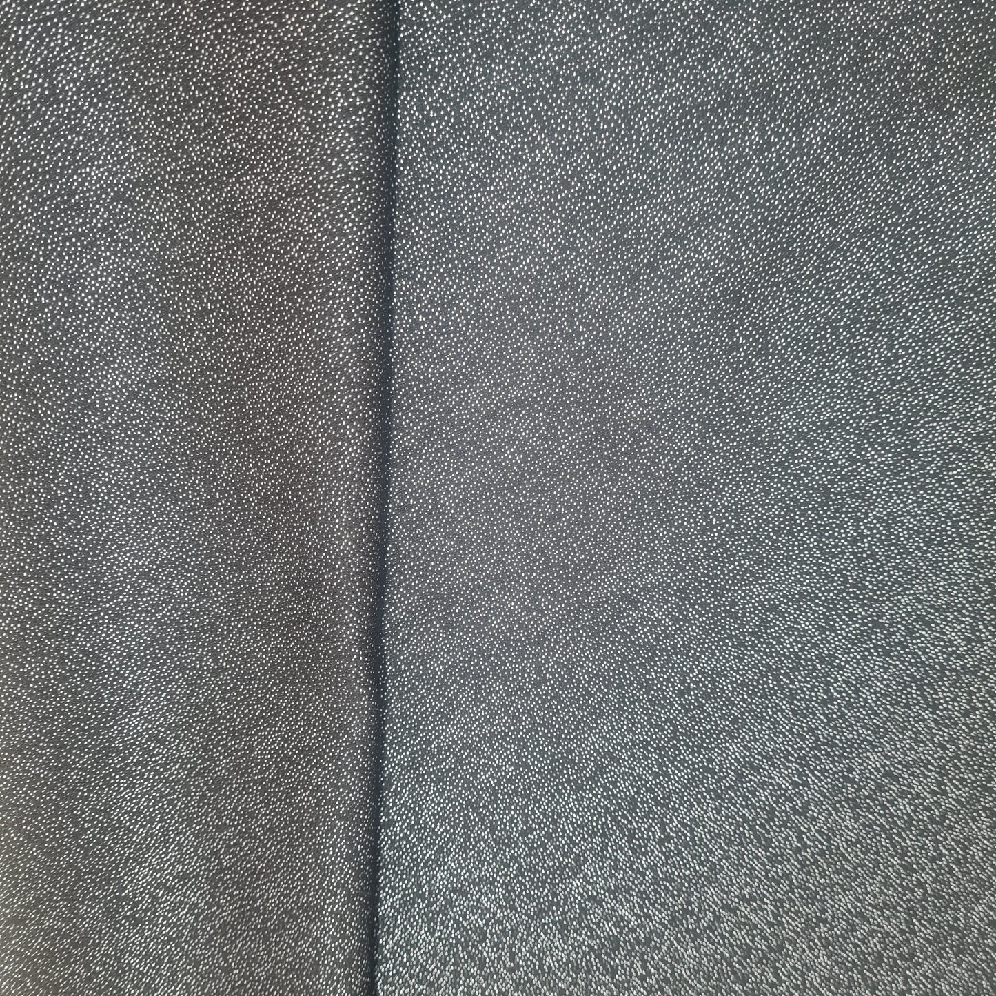 Black Silver Foil Lycra Cotton Satin Fabric - TradeUNO