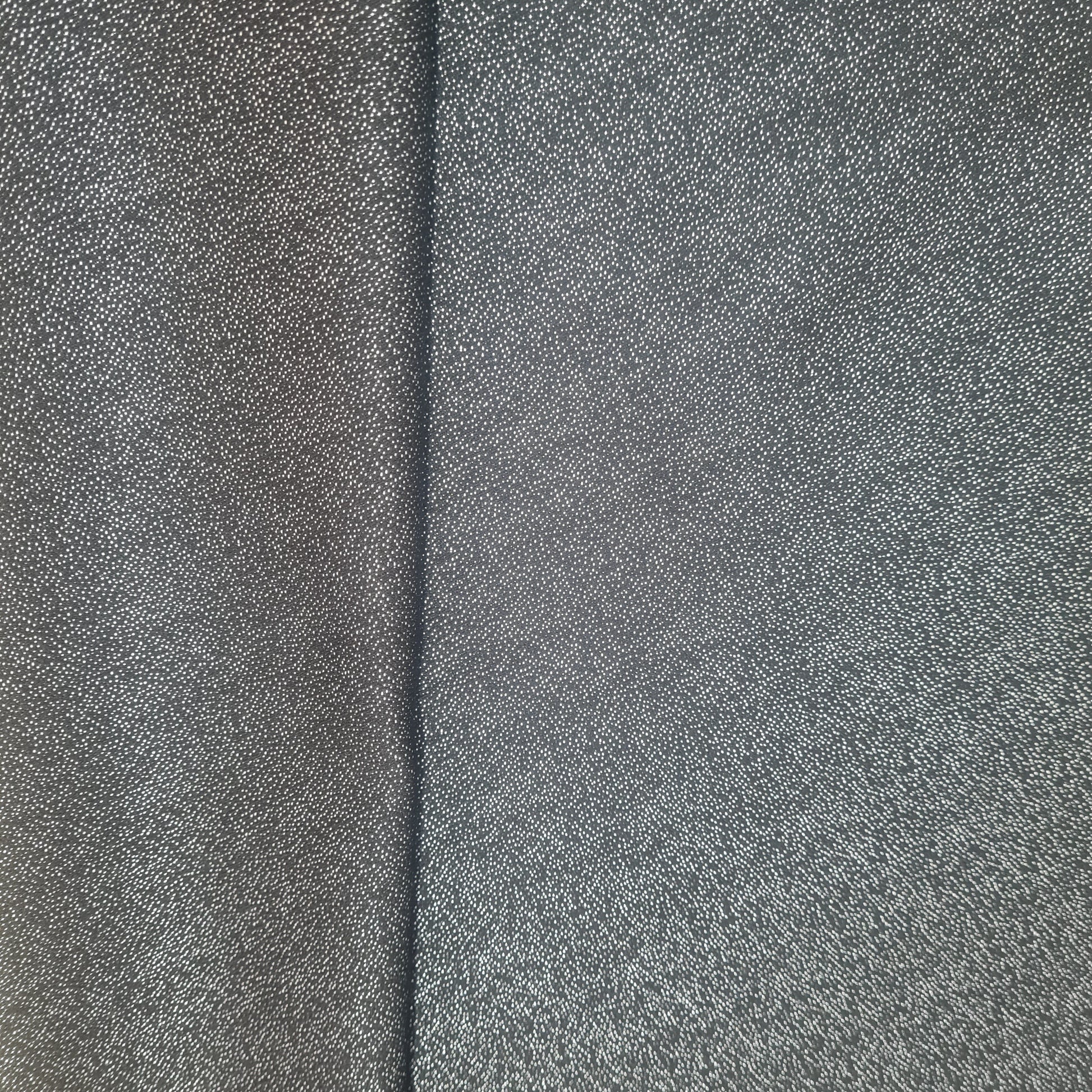 Black Silver Foil Lycra Cotton Satin Fabric - TradeUNO
