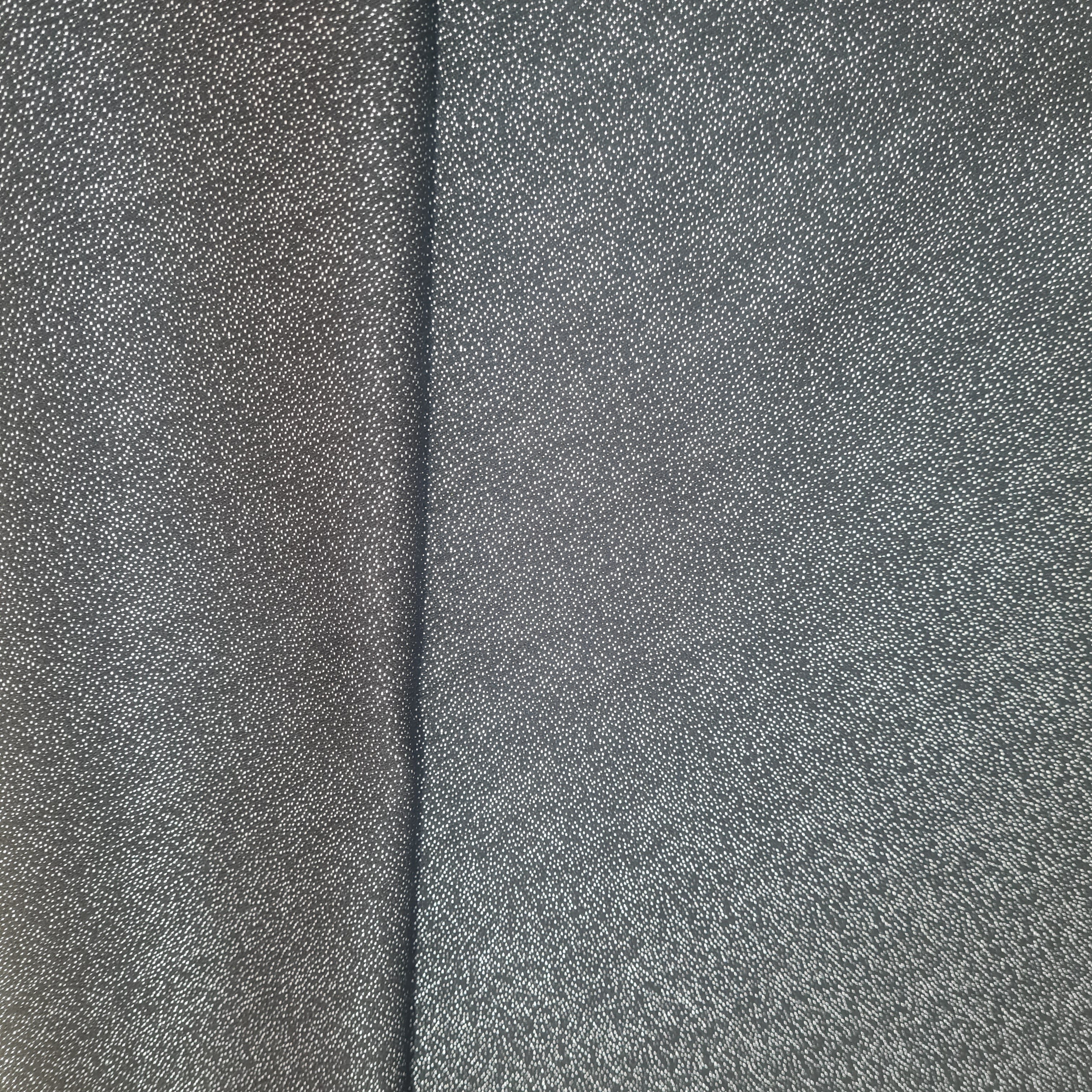 Black Silver Foil Lycra Cotton Satin Fabric - TradeUNO