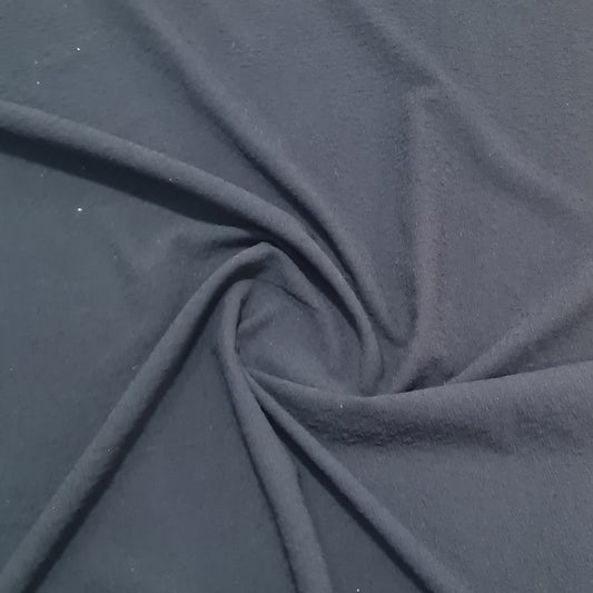 Black Solid Moss Crepe Fabric