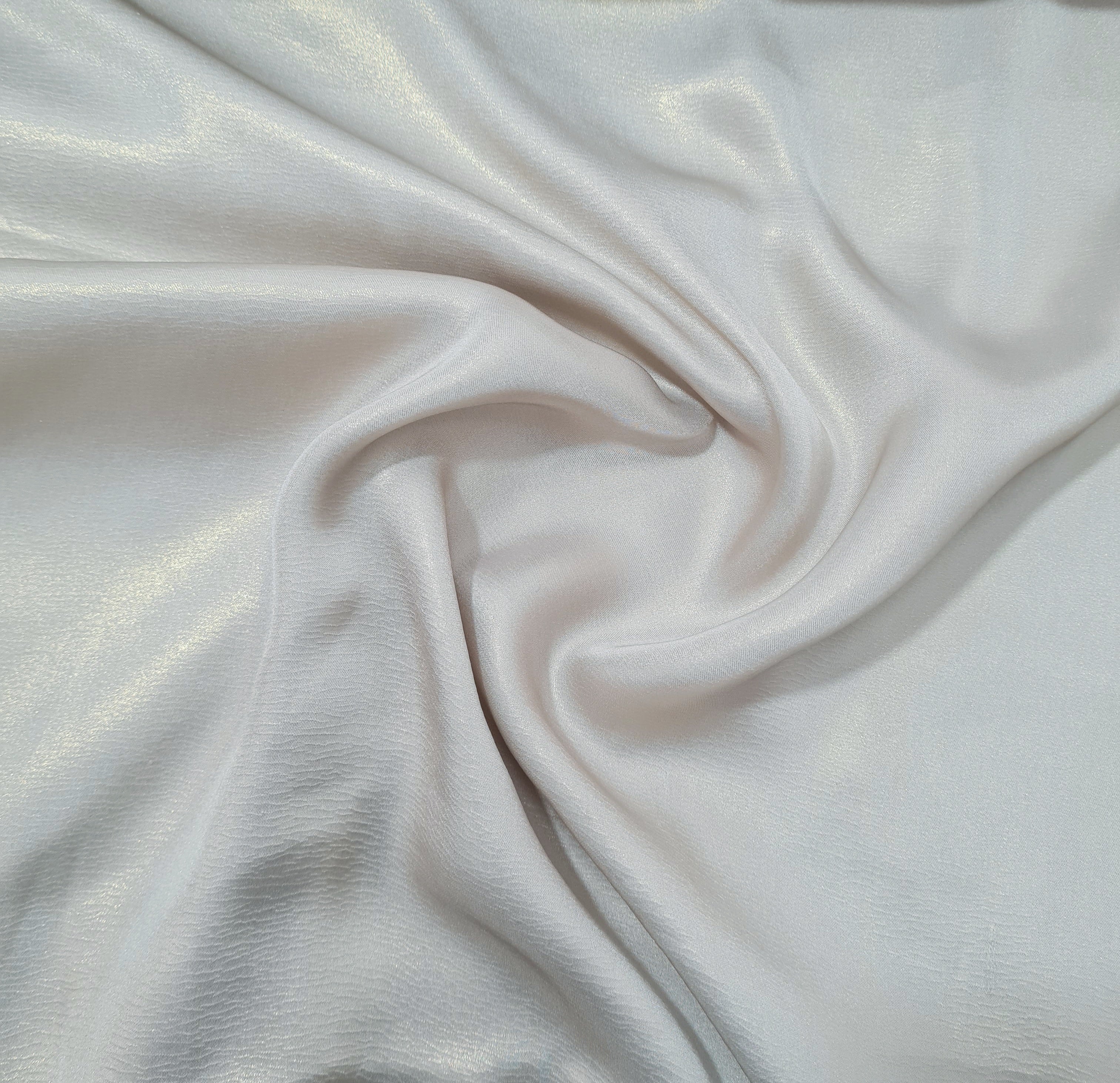 Light Brown Solid Gold Shimmer Georgrette Satin - TradeUNO