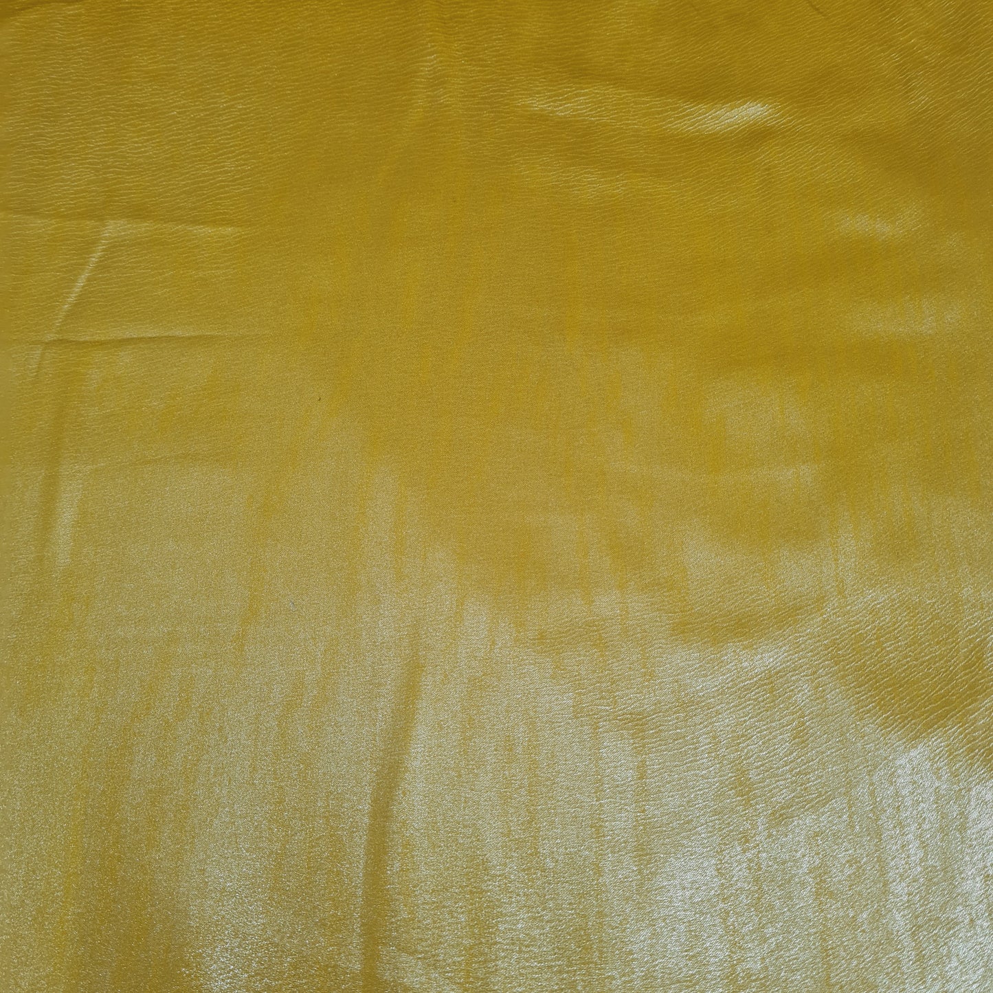 Mustard Solid Silver Shimmer Georgrette Satin - TradeUNO