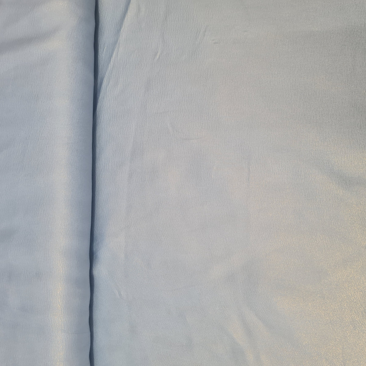 Sky Blue Solid Shimmer Georgrette Satin - TradeUNO