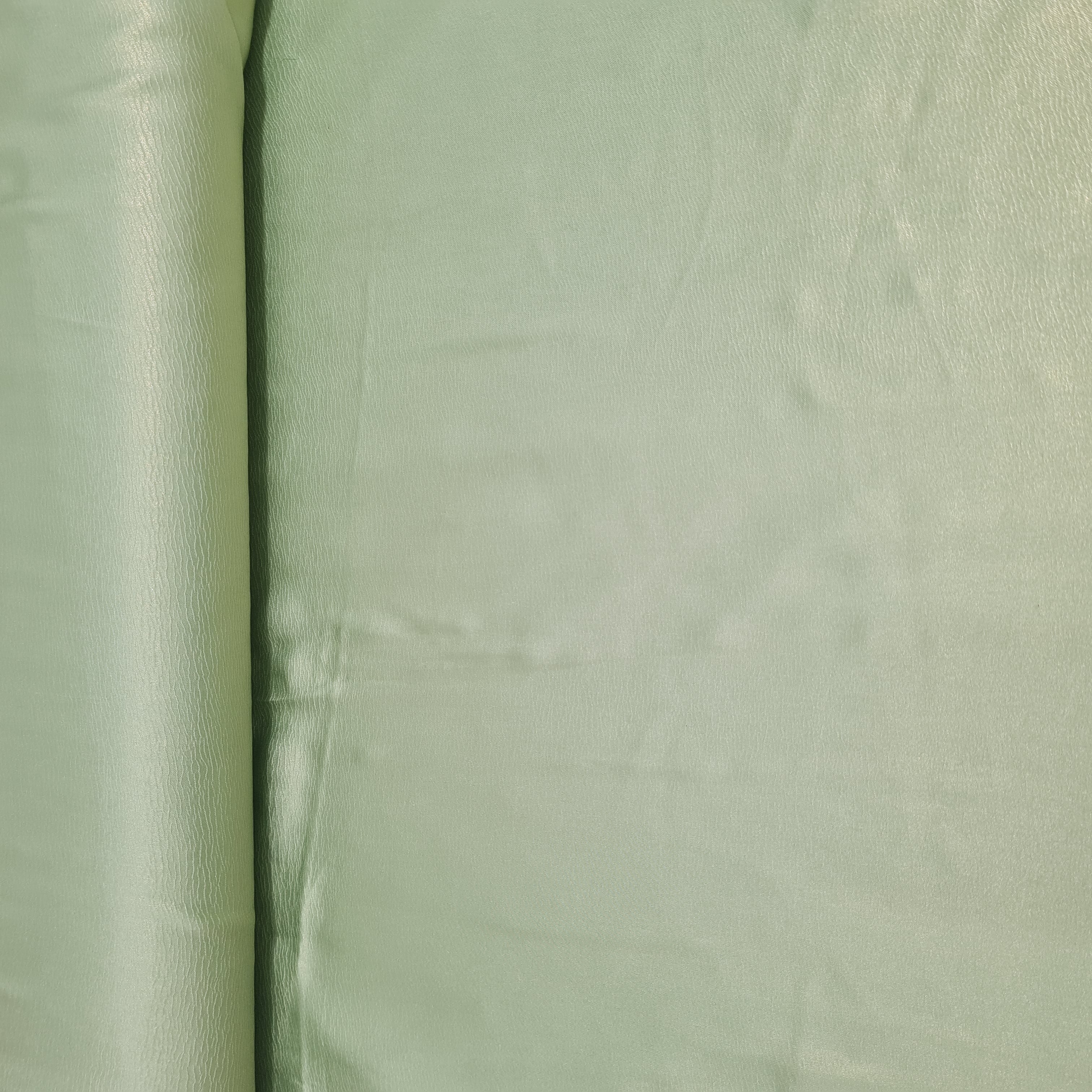 Green Solid Gold Shimmer Georgrette Satin - TradeUNO