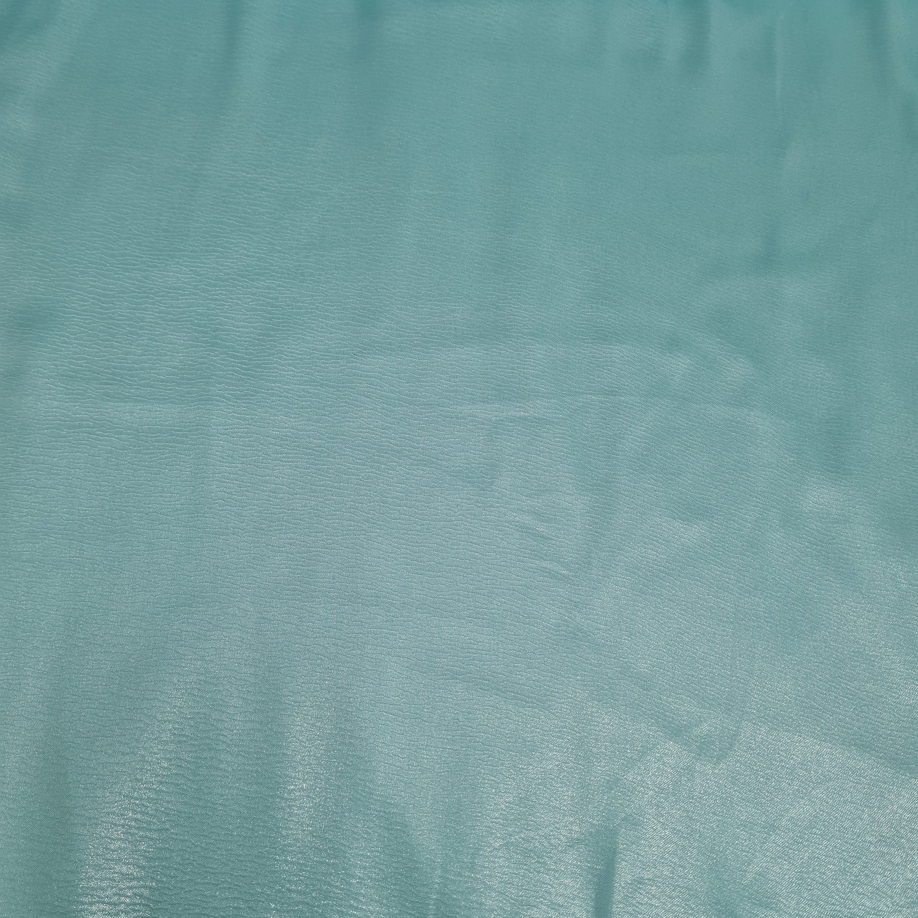 Sea Green Solid Silver Shimmer Georgrette Georgrette Satin - TradeUNO