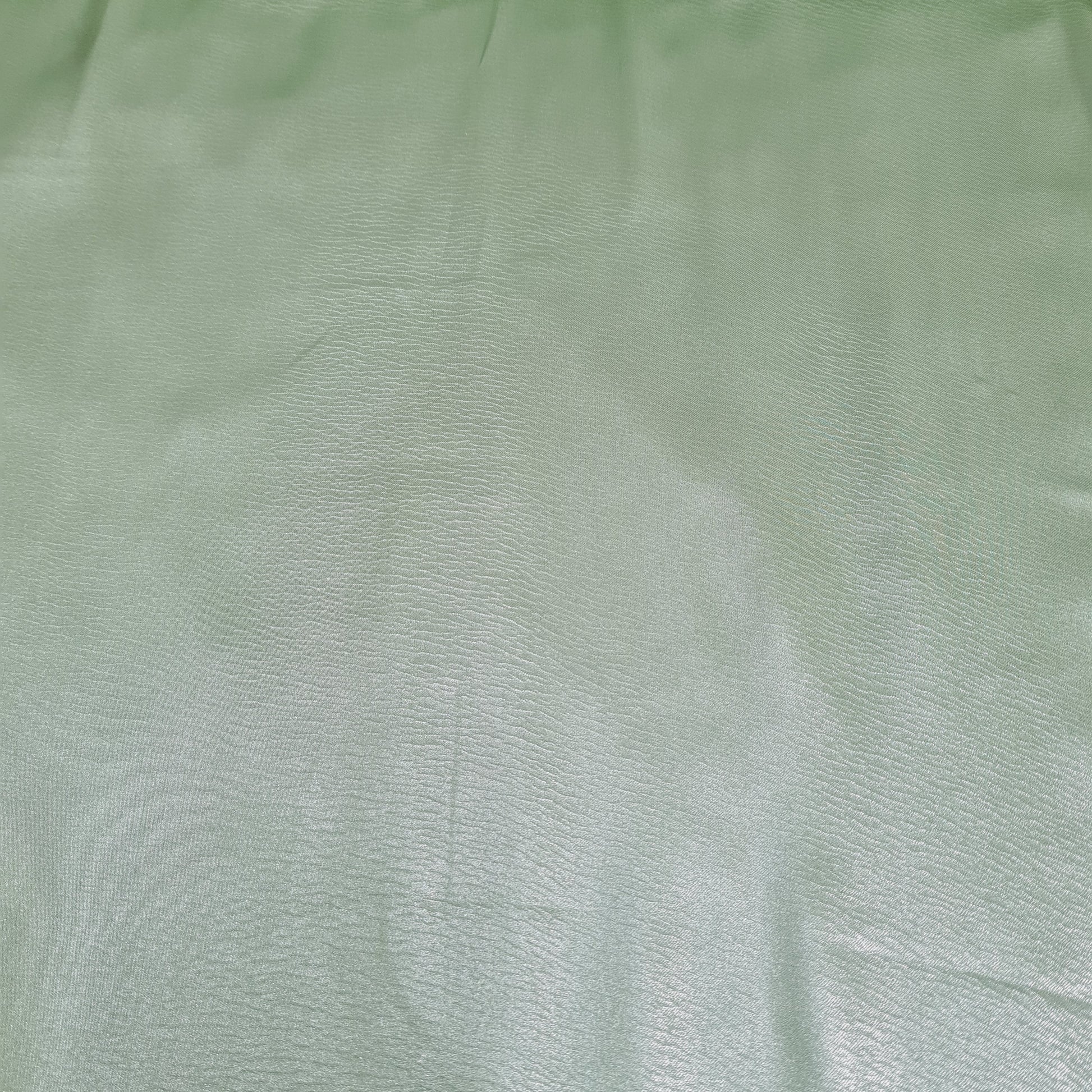 Green Solid Silver Shimmer Georgrette Satin - TradeUNO