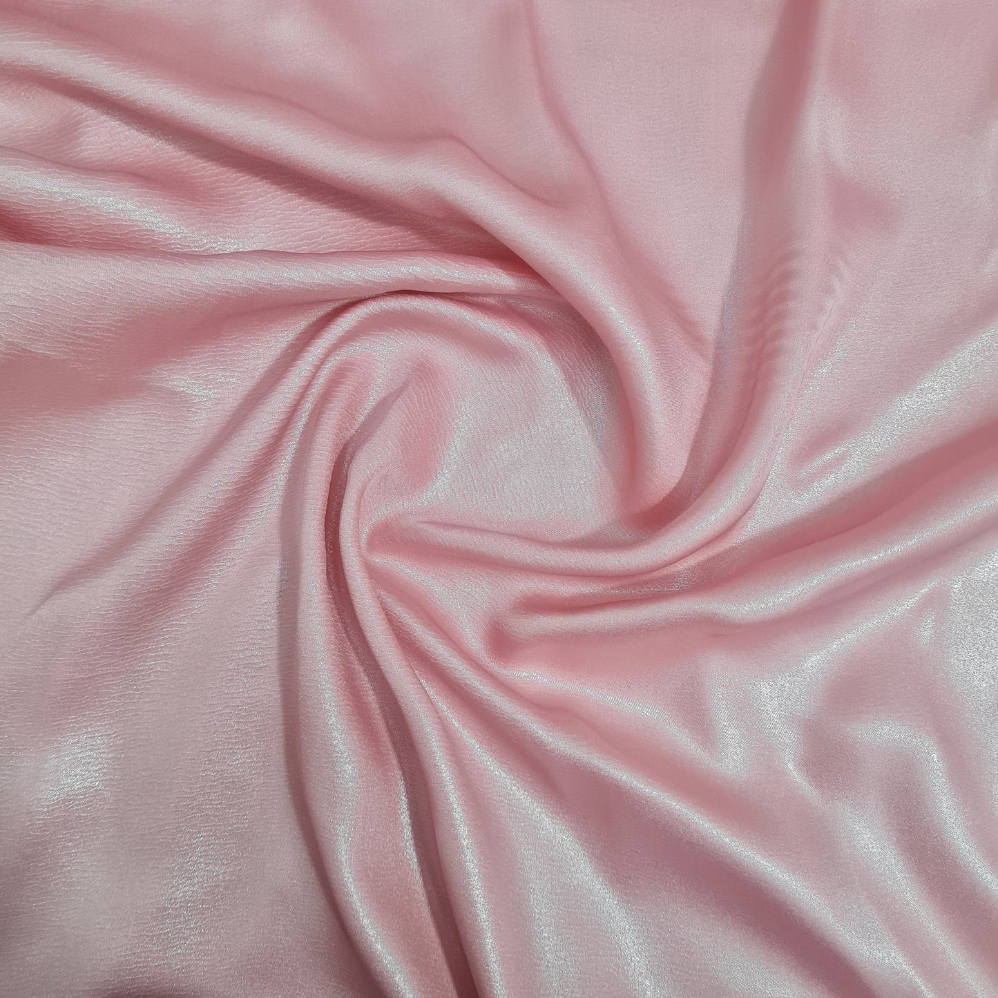 Pink Solid Silver Shimmer Georgrette Satin - TradeUNO