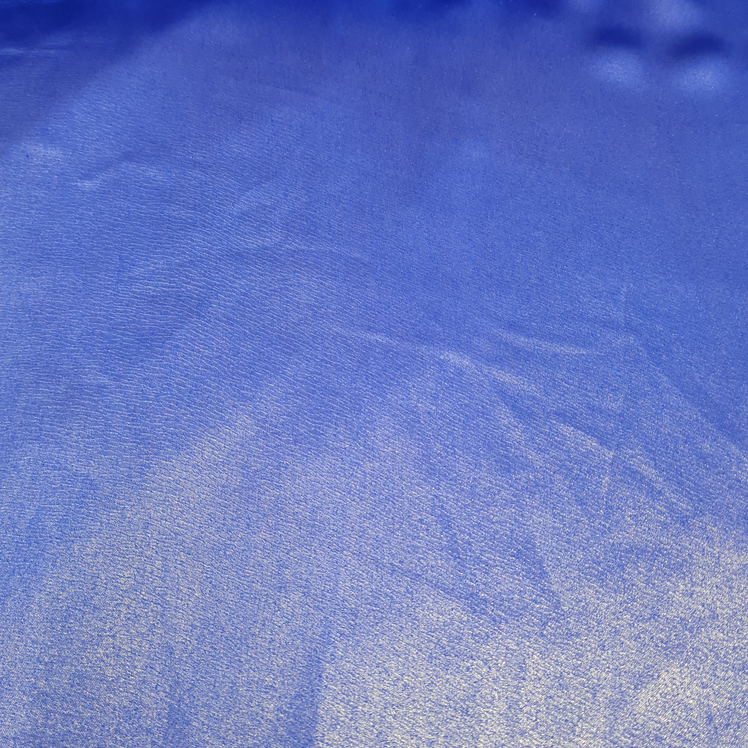 Cobalt Blue Solid Gold Shimmer Georgrette Satin - TradeUNO