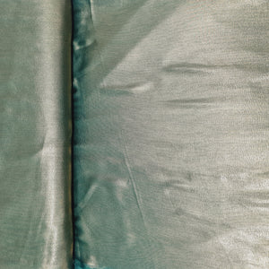 Dark Green Solid Gold Shimmer Georgrette Satin - TradeUNO