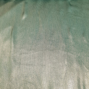 Dark Green Solid Gold Shimmer Georgrette Satin - TradeUNO