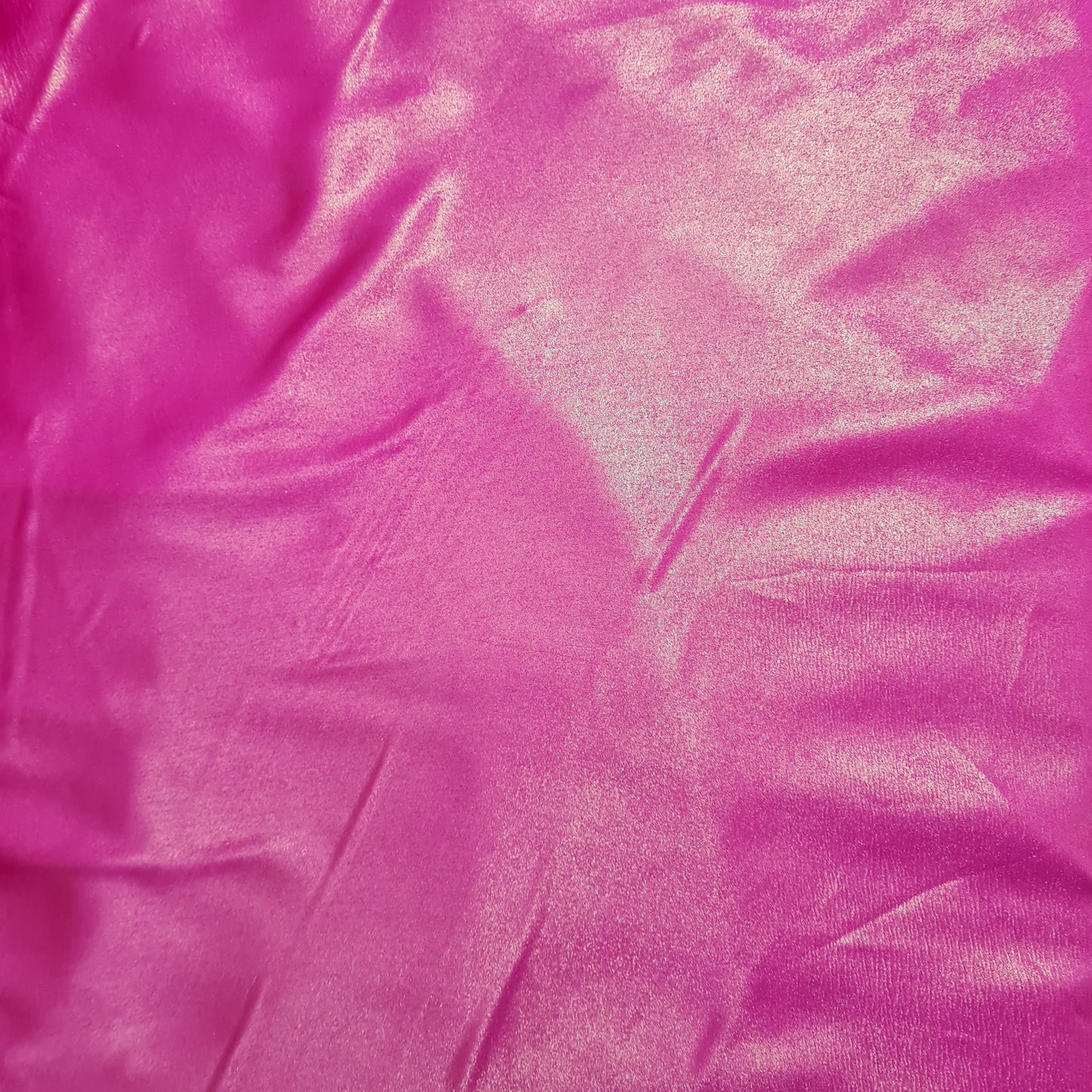 Hot Pink Solid Gold Shimmer Georgrette Satin - TradeUNO