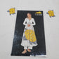 White & Yellow Floral Sequence Embroidery Cotton Fabric - TradeUNO