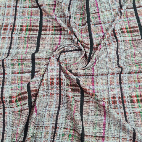 Pink Embossed Satin Fabric - TradeUNO