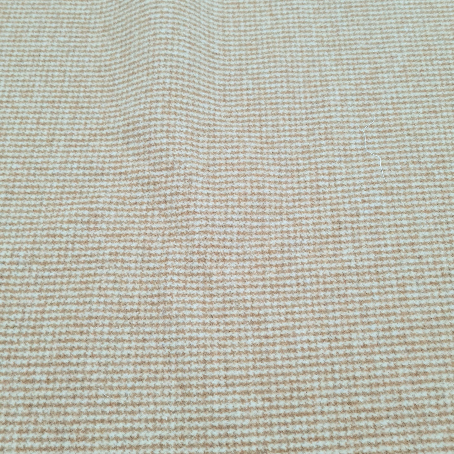 Brown Check Print Woolen Polyster Lycra Fabric - TradeUNO