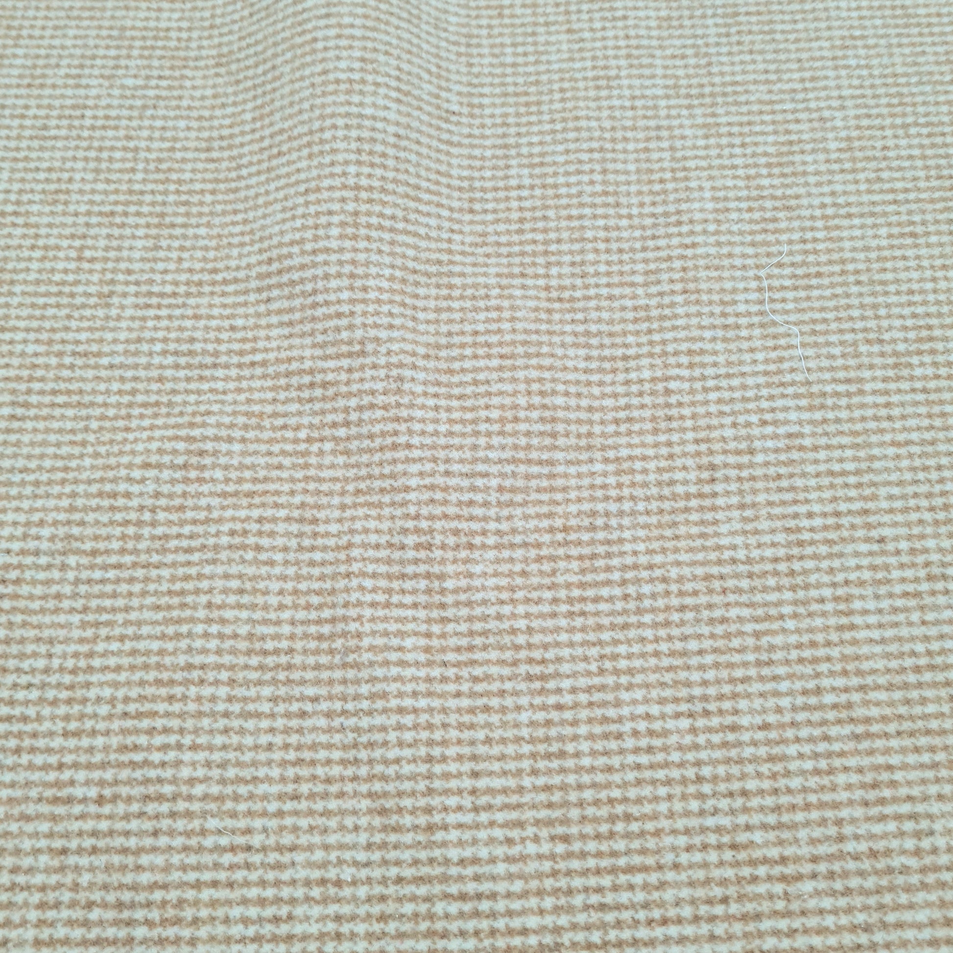Brown Check Print Woolen Polyster Lycra Fabric - TradeUNO