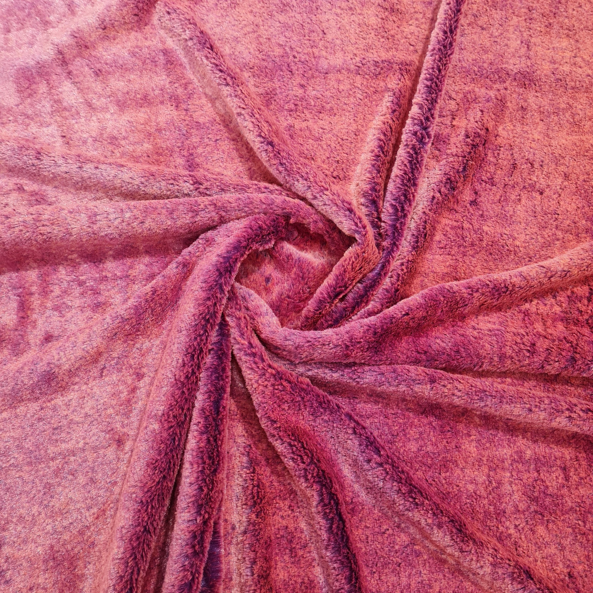 Red Solid Fur Fabric - TradeUNO