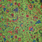 Green Floral Hand Embroidery Modal Satin Fabric - TradeUNO
