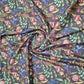 Mehandi Green Floral Hand Embroidery Modal Satin Fabric - TradeUNO