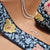 Premium Black Yellow Floral Thread Silk Lace