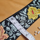 Premium Black Yellow Floral Thread Silk Lace