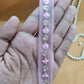 Premium Baby Pink Sequence Net Lace