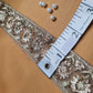 Premium Golden Floral Zari Buti Net Lace