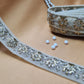 Premium Light Gold Dark Gold Floral Zari Net Lace
