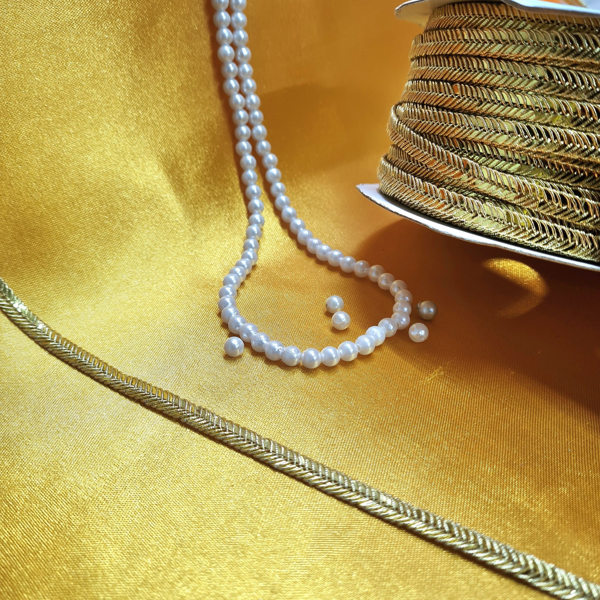 Classic Gold Zari Double Sided Lace