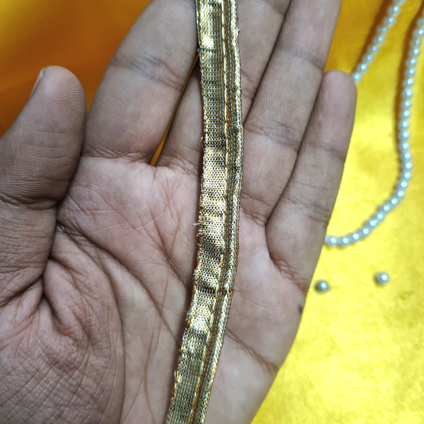Classic Copper Piping Satin Lace