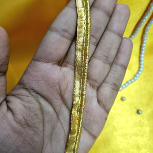 Classic Bright Gold Piping Satin Lace