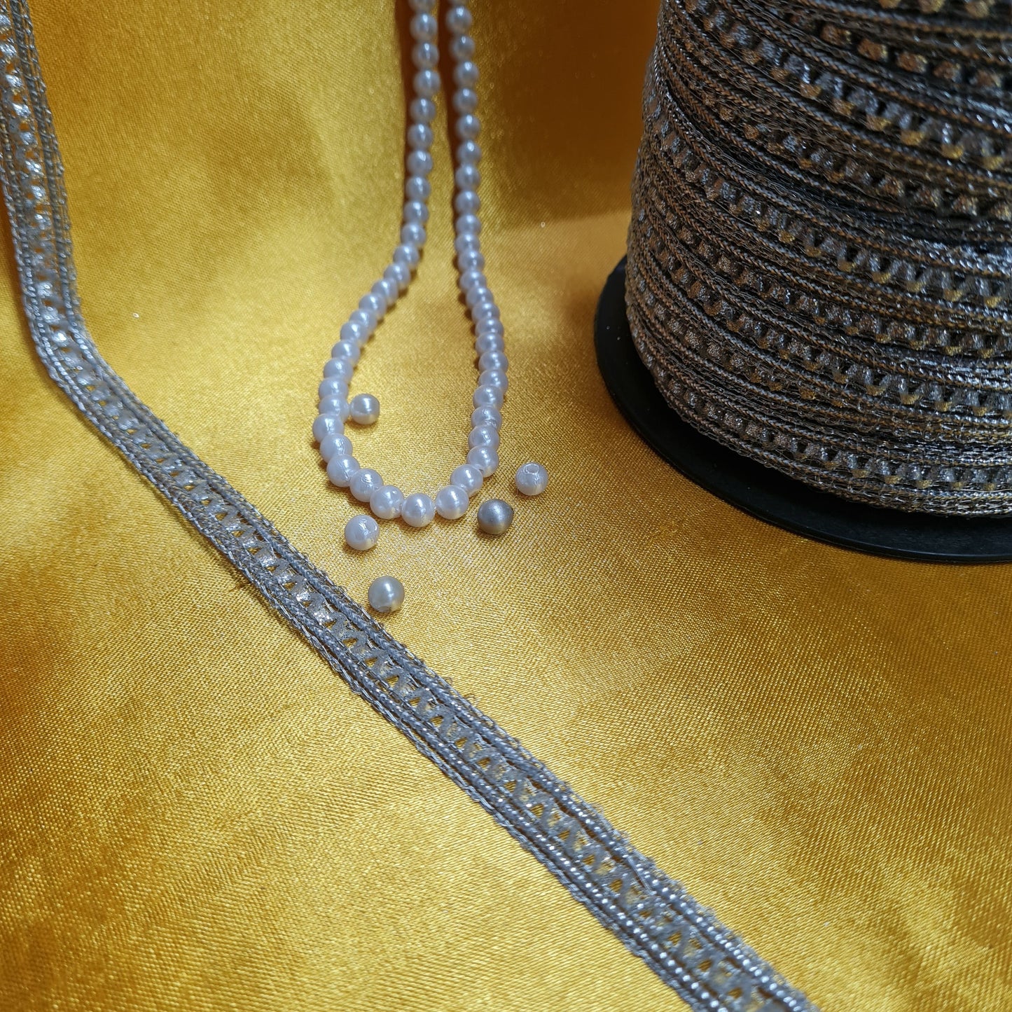Classic Silver Piping Lace