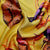 Exclusive Satin Georgette Yellow Tropical Print Fabric