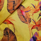 Exclusive Satin Georgette Yellow Tropical Print Fabric
